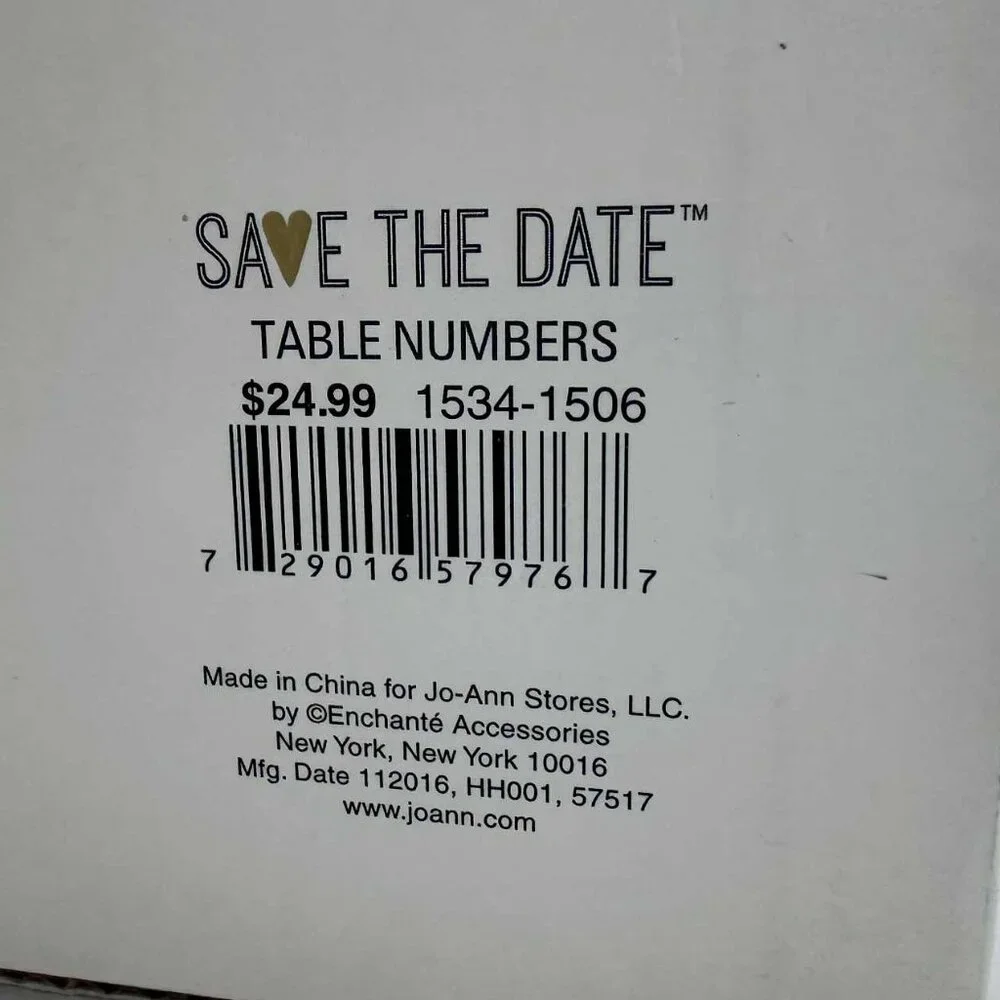 Save‎ the Date Decorative Table Numbers | Rustic Wedding Decor Set of 10